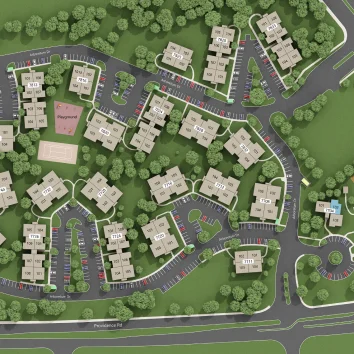 a map of a housing complex